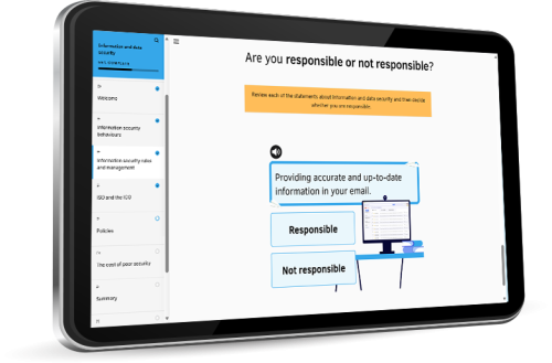 Information and data security - tablet