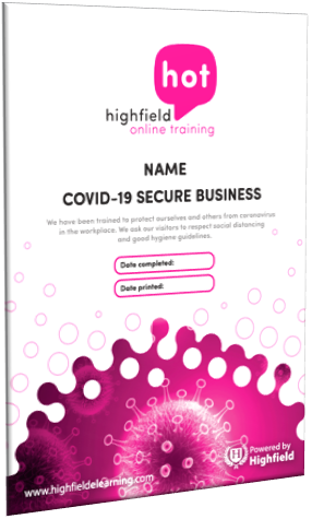 COVID-19 Secure Business Certificate