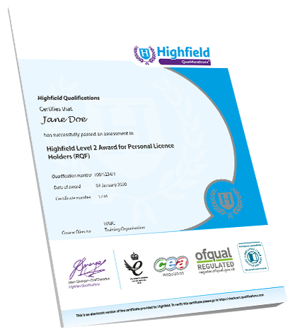 Level 2 Award for Personal Licence Holders - Qualification